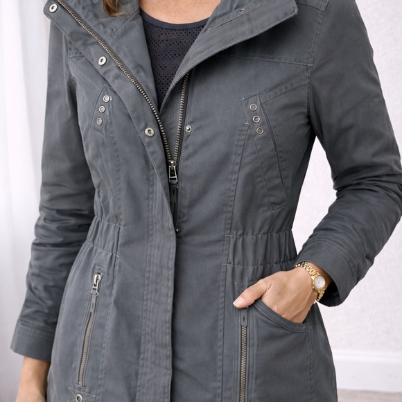 cleo Jackets & Blazers - Cleo Women's Charcoal Utility Jacket